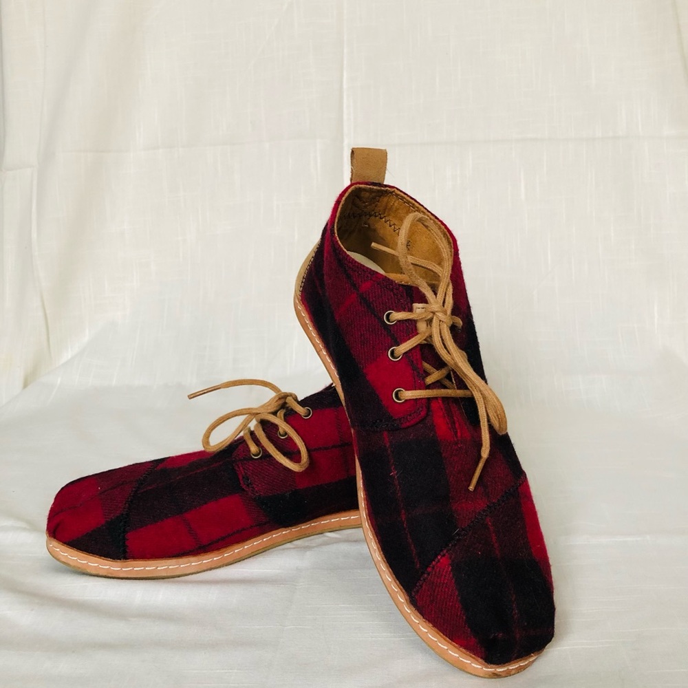 TOMS Buffalo plaid shoes